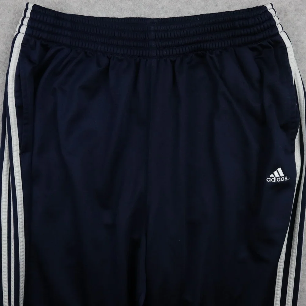 Adidas Pants Mens XL Activewear Track Wide Leg Gym Training Sports Athletic Blue